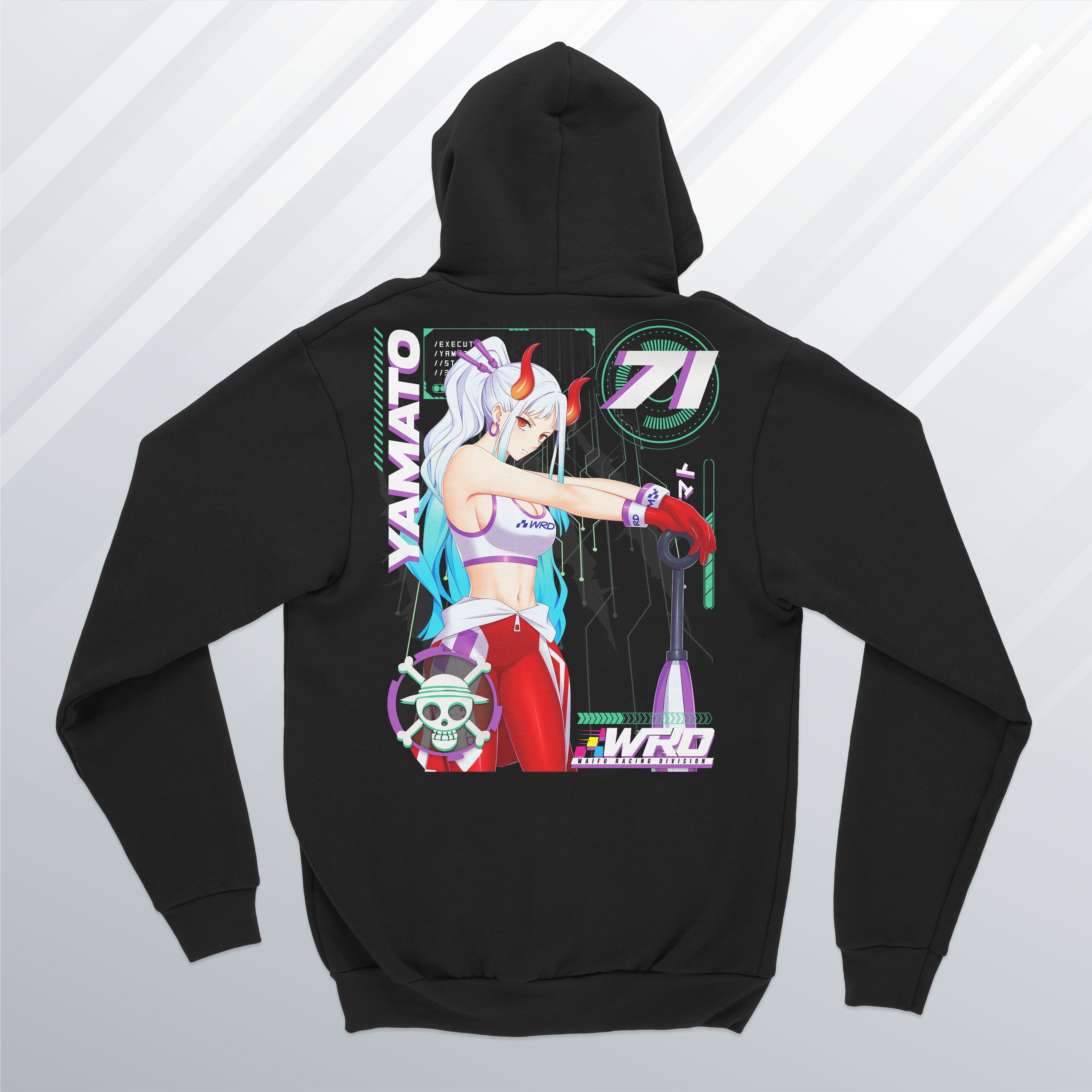 Yamato Zip Up Hoodie (Front and Back) – WaifuRacingDivision